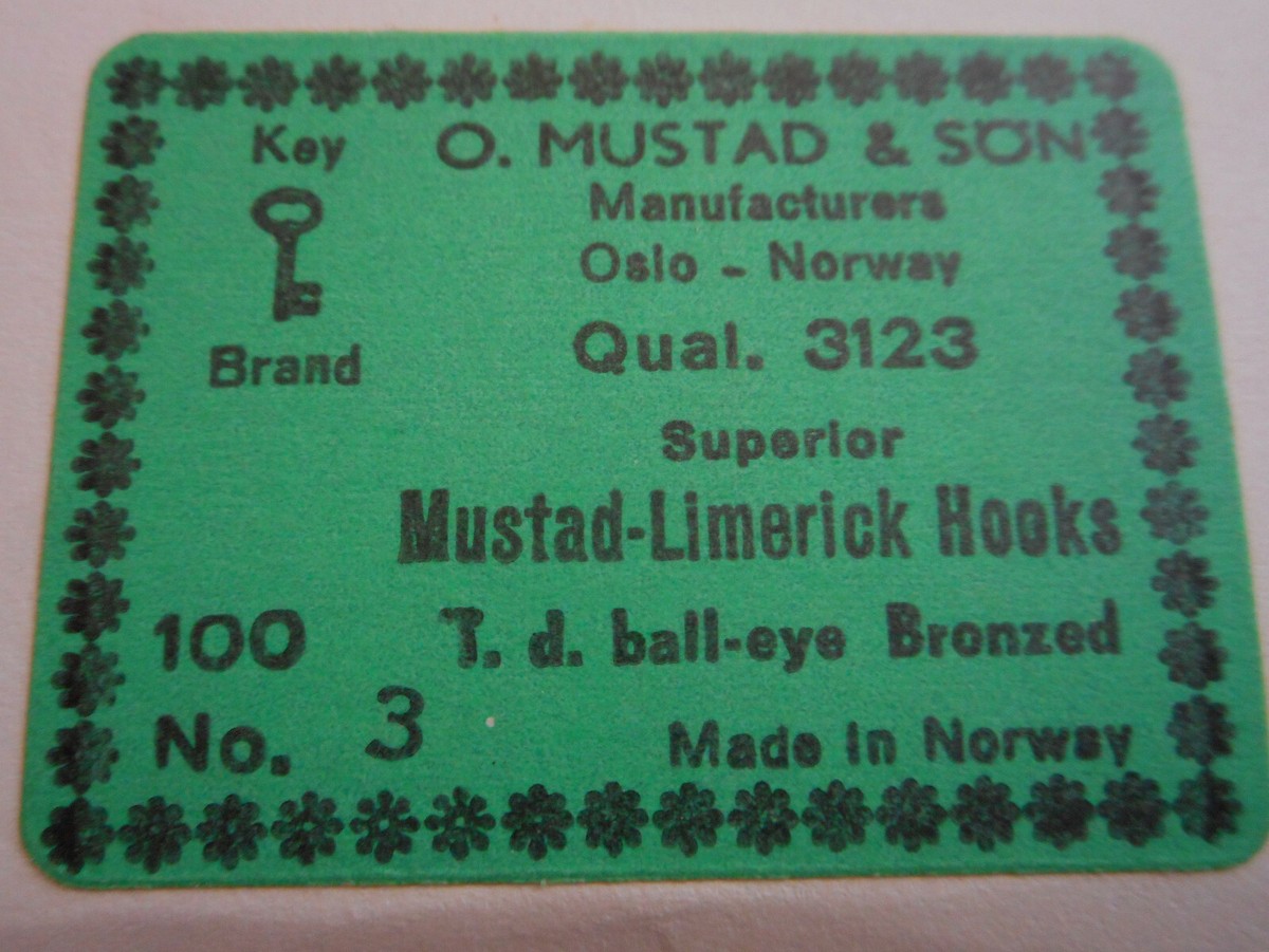 100 Ganci Per Legatura Mosca MUSTAD & SON #7 Limerick - Foto 13