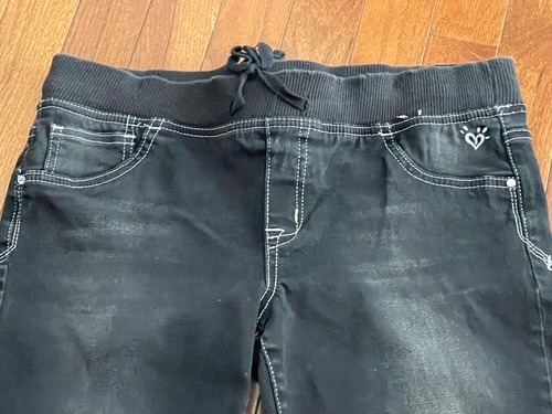 Justice Girls Black Simply Low Jeggings Size 14.5 14 1/2 Great condition - Picture 4 of 6