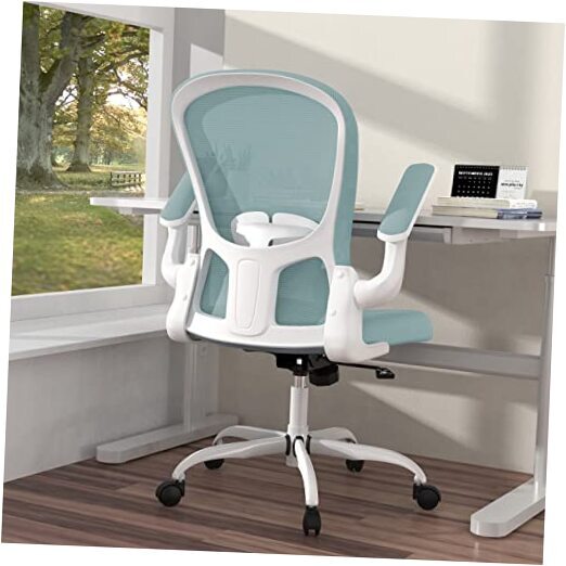 Ergonomic Office Chair, Comfort Swivel Home Office Task Chair, Light Blue-image