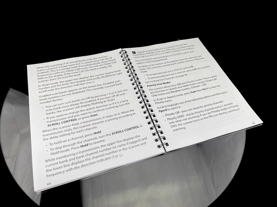 Uniden BC125AT Instructions Operating Manual User Guide Coil Bound - Image 2 of 4