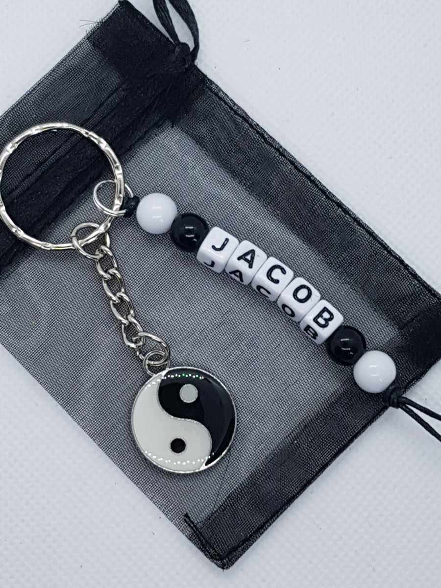 Personalised yin yang Keyring, yin yang gifts, chinese keyring