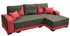 BRAND NEW DESIGNER FABRIC NEO SOFA BED BLACK & RED