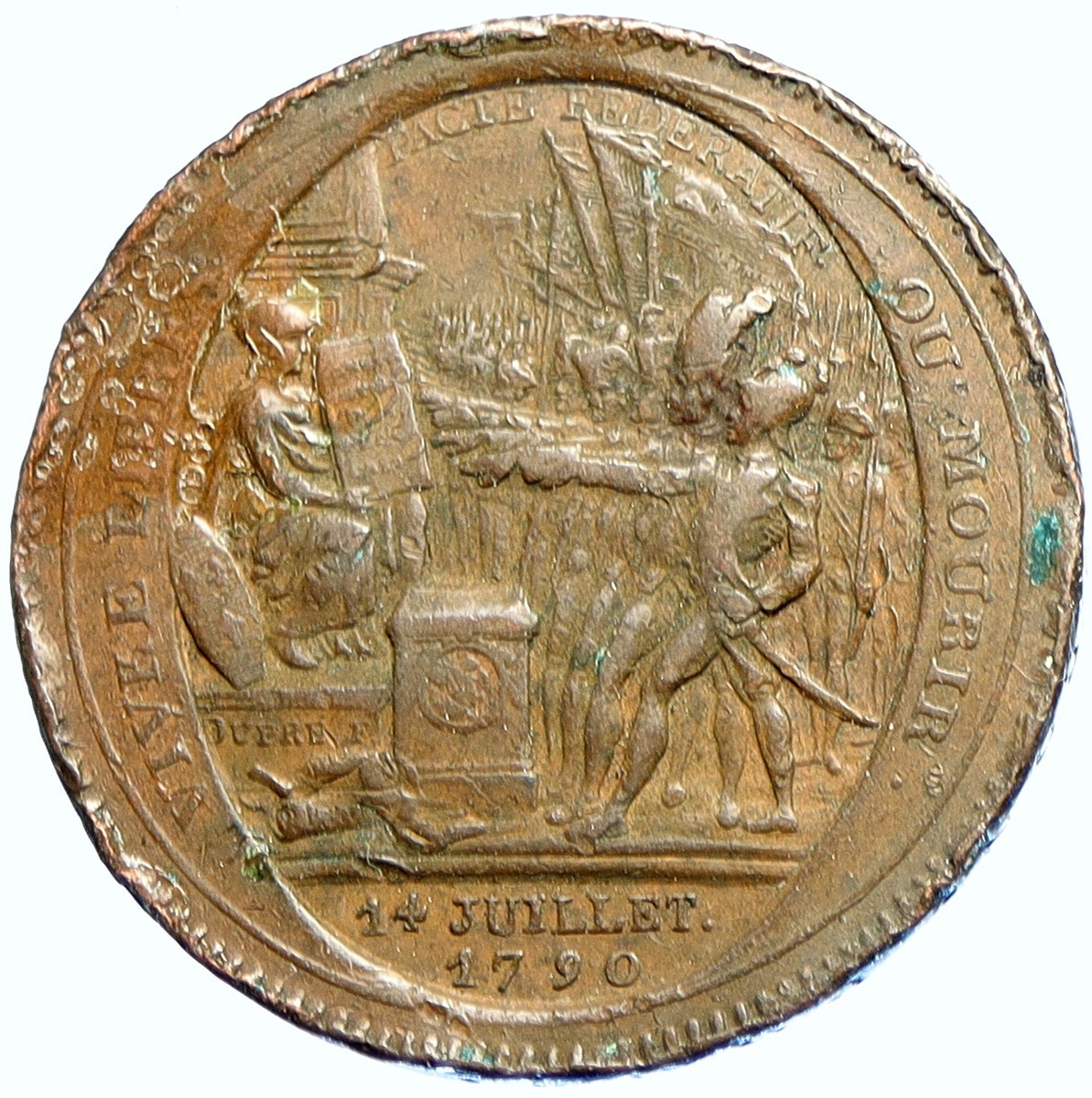 1792 FRANCE French Revolution BASTILLE Day Founding OLD Antique