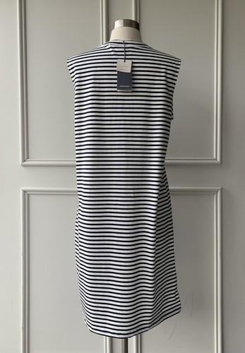 | COUNTRY ROAD | stripe modern logo tank dress white SIZE: L,14 $199 new - Picture 8 of 11