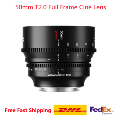 7artisans 50mm T2.0 Large Aperture Full Frame Cine Lens for Sony E mount Camera