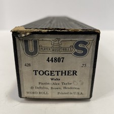Antique US Music player Piano Roll  Together  Waltz 44807