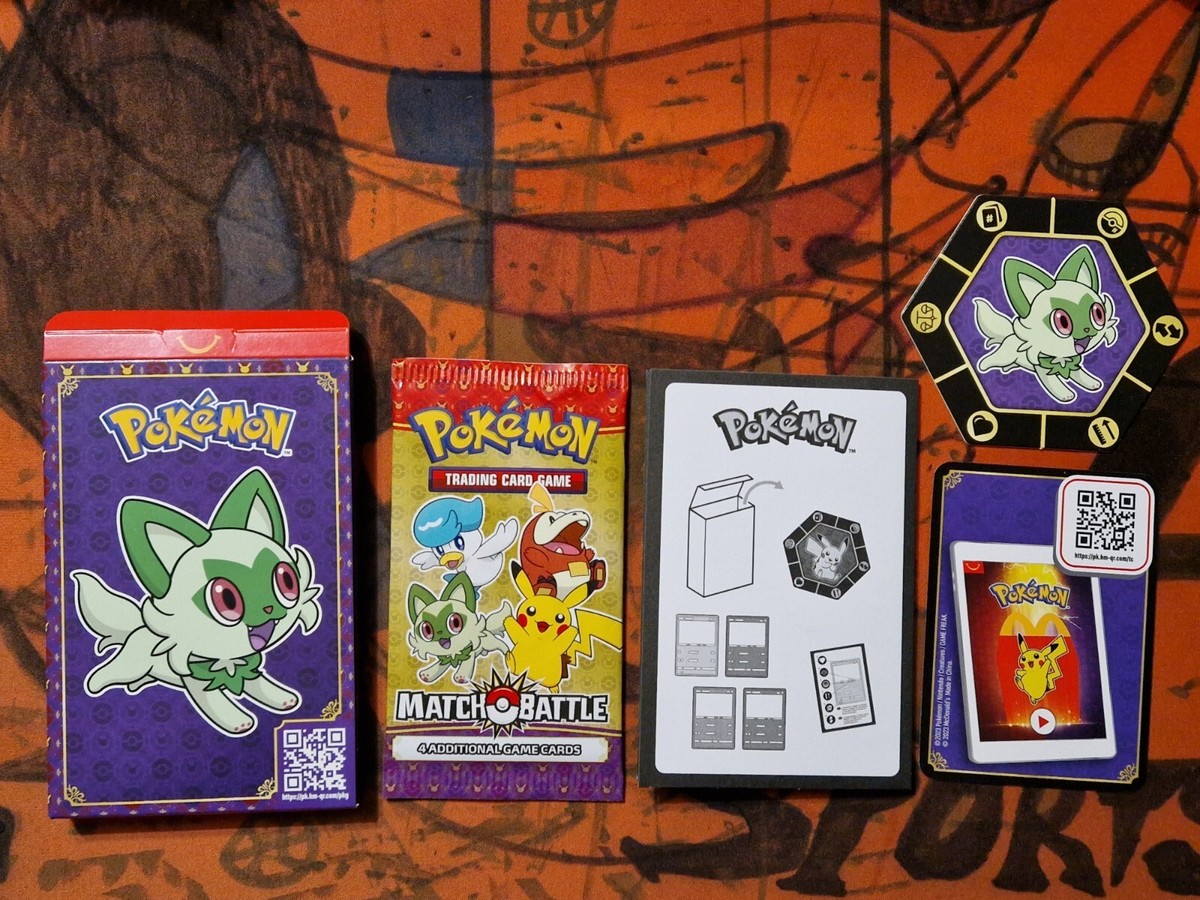 pokemon trading card game match battle 2023 Pokémon Trading Card Game MATCH BATTLE Pack with 4 Cards +BOX  McDonald's