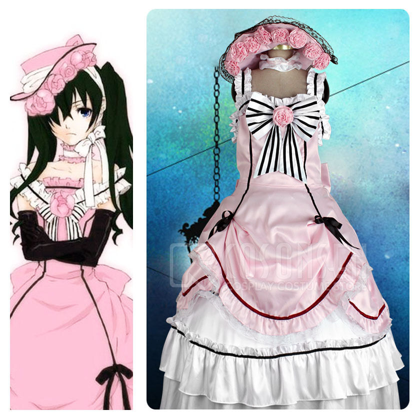 Kuroshitsuji Black Butler Ciel Phantomhive Pink Lolita Dress Cosplay Costume 716955111592 Ebay