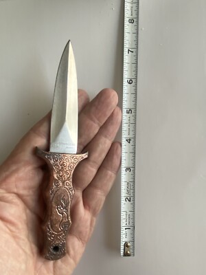 VTG 1978 Rare Valor 473 Miami USA Fixed Blade Knife stag/deer on