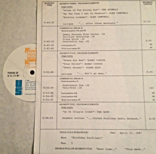 RADIO SHOW: B'DAY 4/17/87 FULL SETS w/DUSTY SPRINGFIELD & STU COOK w/INTERVIEWS - Picture 2 of 2