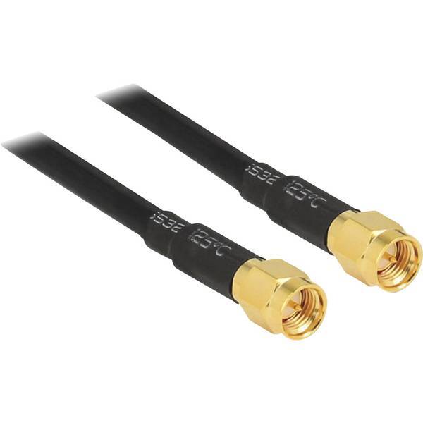 Delock 88893  Antenna WLAN Cavo [1x Spina SMA - 1x Spina SMA] 10.00 m Nero conta