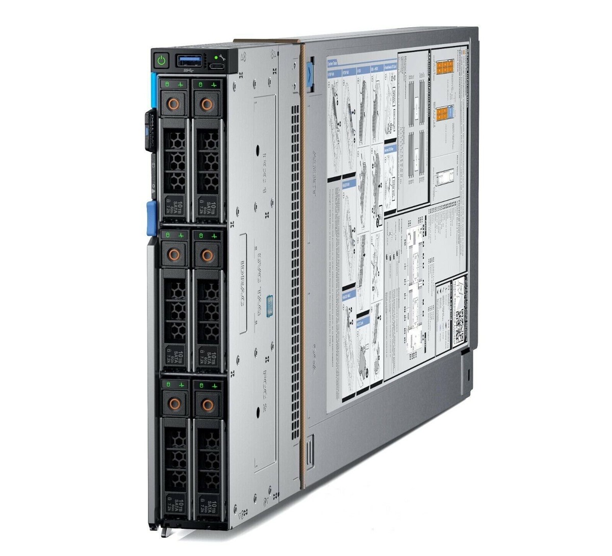 New Dell PowerEdge MX740c 2x 18C Gold 6240 512GB Ram 4x 400GB SSD