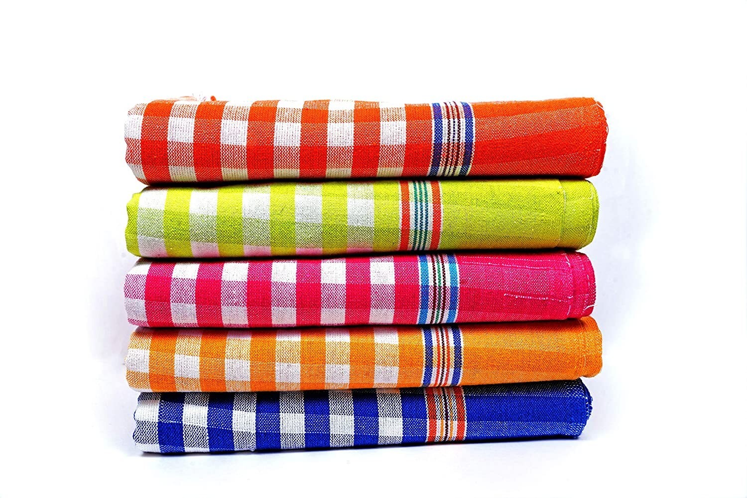 Cotton Bath Towels/Gamcha (Multicolor, King Size XXXL, Set of 5) | eBay