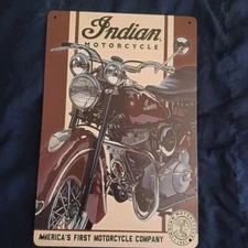 8"X12" Metal Sign Wall Art Man Cave Garage Bar Gas Station Indian Motorcycle #2