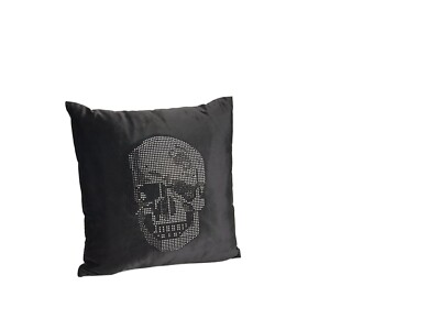 black skull pillow