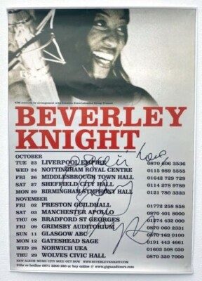 BEVERLEY KNIGHT Signed Tour Poster for Music City Soul Tour (2007)