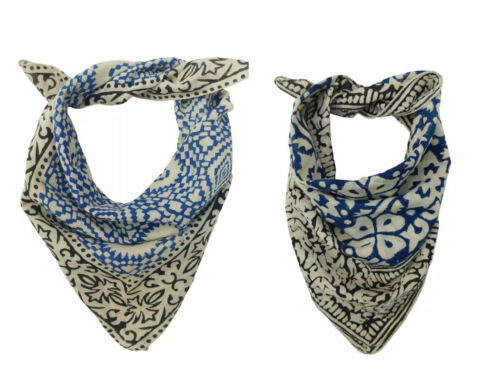 Lot de 2 écharpes coton bio bandana motif cachemire haute qualité hiver écharpe