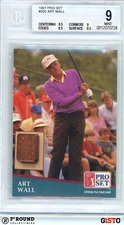 POP 1: Art Wall RC BGS 9: 1991 Pro Set Golf Rookie Card Gisto #205