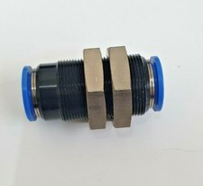 10mm to 10mm Bulkhead Push in Fitting Festo QSS-10