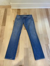 American Eagle Jean Women SZ 4 Stretch Mom Straight Skinny 77 Faded
