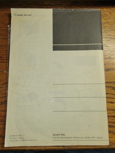 GENUINE ORIGINAL ICOM IC-2400A/E IC-2500A/E Dual Band Radio INSTRUCTION MANUAL - Zdjęcie 2 z 2