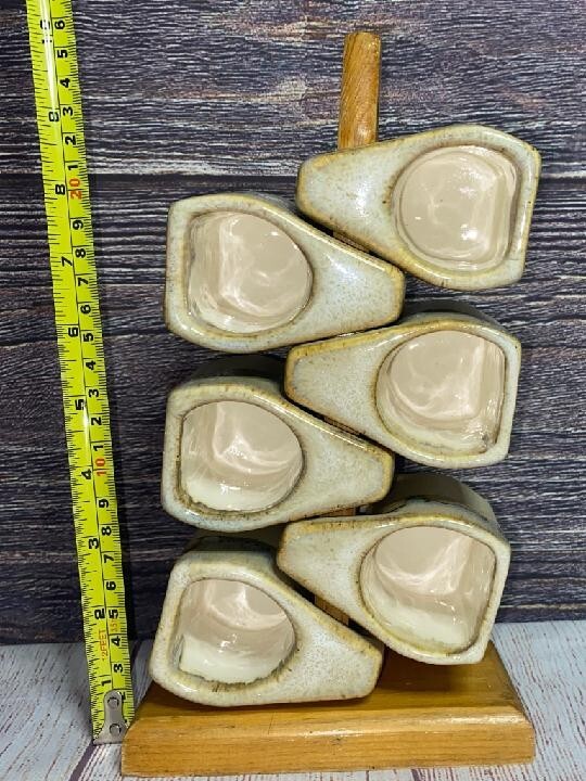 Vintage Rodolfo Padilla Coffee Mugs Set Of 6 With Drip Glaze eBay