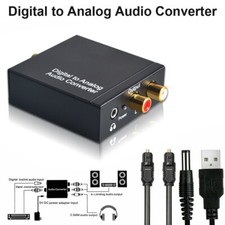 Optical Coaxial Toslink Digital to Analog Audio Converter Adapter 3.5mm RCA L/R