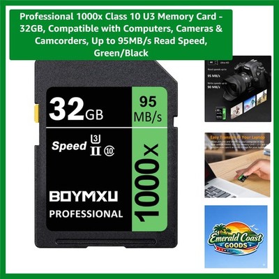 32GB High-Speed Memory Card - Durable & Reliable for Cameras and Computers