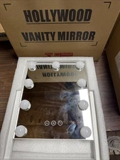  Vanity Mirror with Lights Lighted Makeup Mirror with 9 LED Bulbs Plug in White