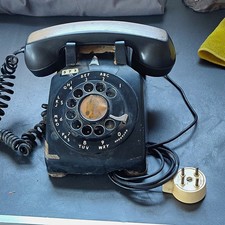 Western Electric Made in USA Black Rotary Dial Desk Telephone w/ Handset & Cord
