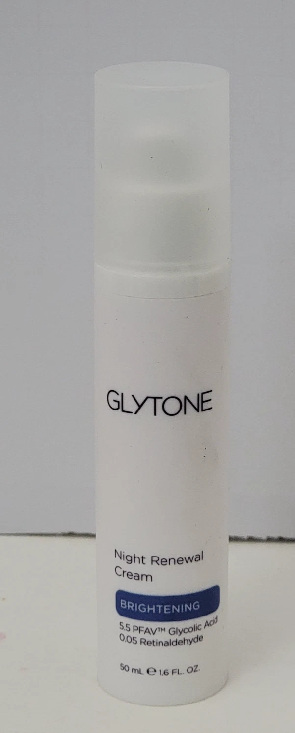 GLYTONE Brightening Night Renewal Cream 1.6 fl oz with 5.5 PFAV Glycolic Acid