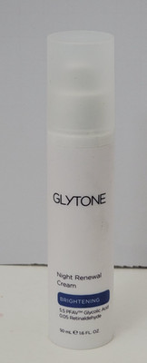 GLYTONE Brightening Night Renewal Cream 1.6 fl oz with 5.5 PFAV Glycolic Acid