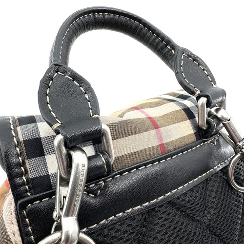 BURBERRY Mini Backpack Check Nylon Drawstring Authentic - Picture 10 of 24