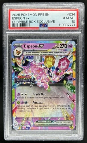 2025 Pokemon Prismatic Evolutions Espeon ex Promos #034/131 PSA 10
