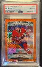 NICK SUZUKI - 2019 O-Pee-Chee Platinum Rookie ORANGE CHECKERS #164 /25 PSA 10