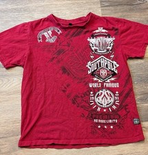 Vintage Y2k Southpole T Shirt Youth Medium 10-12 Red Skater Grunge Hip Hop
