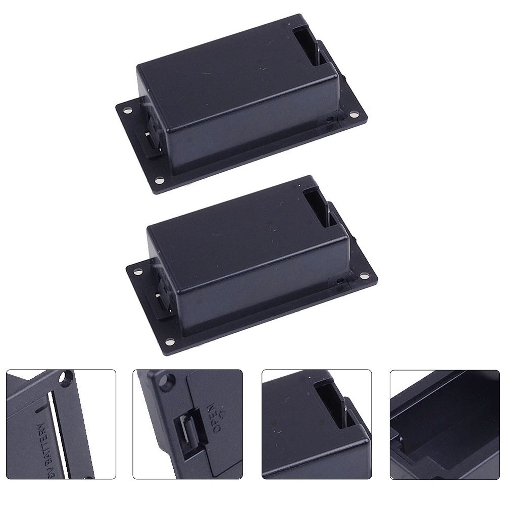 2pcs Pickup Battery Box 9V Gitarre und Bass Active Battery Case Halter