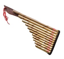 Thai Wote Panpipe Bamboo Instrument Traditional Musical Isan Laos Pan flute 1...