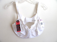 Lilyette by Bali Minimizer Comfort Lace Underwire Bra White Size 40D NWT