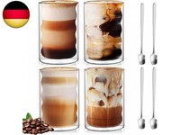 Latte Macchiato GläSer Doppelwandig, 400Ml 4Er Pack Doppelwandige KaffeegläSer M