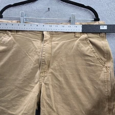 Carhartt Men Shorts 38 Brown Chino Canvas 102514-918 Relaxed Fit Gorpcore Logo