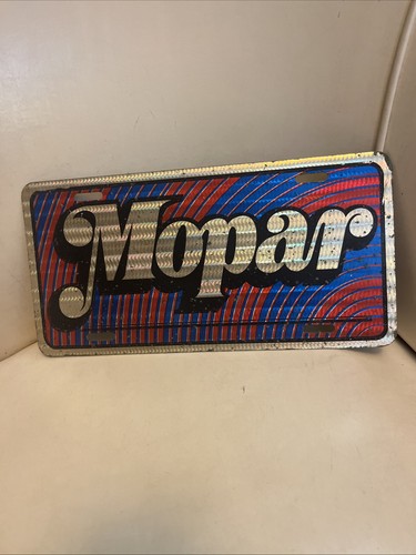 Reflective Mopar Front License Plate Promo Novelty Script Accessory - Picture 5 of 5