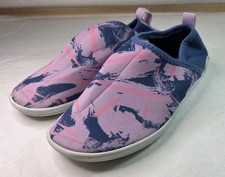 Speedo Surfwalker Junior Water Shoes Kids Size S 13-1 Pink Blue Abstract Print