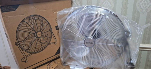 Oypla 18 Inch High Velocity Metal Floor Fan Heavy Duty Silver