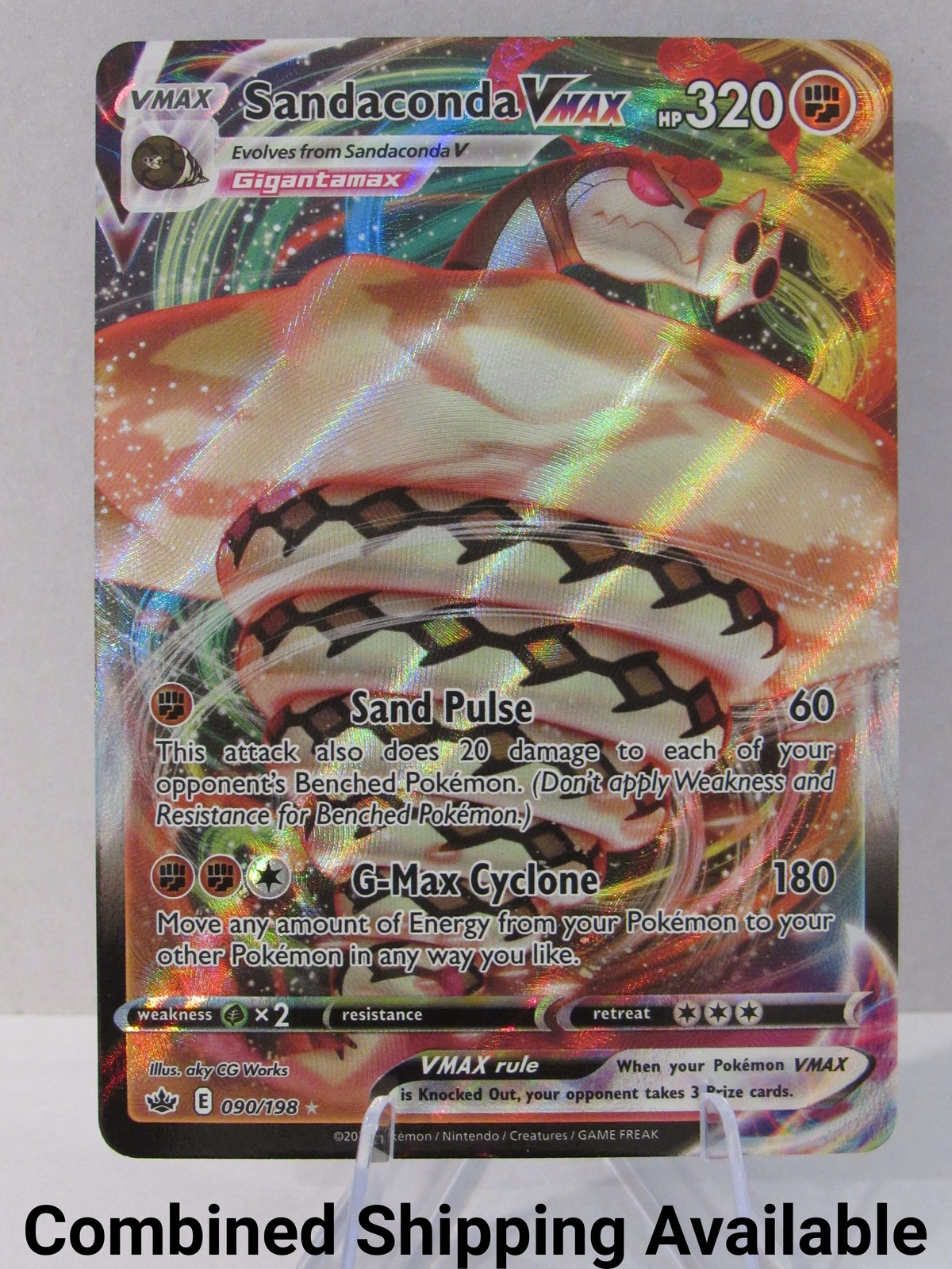 Sandaconda VMAX 090/198 SWSH06: Chilling Reign NM Full Art English 14366