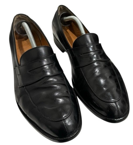 Salvatore Ferragamo Men’s Size US 10 D Black Leather Loafers Dress Shoes Slip On - Picture 2 of 12