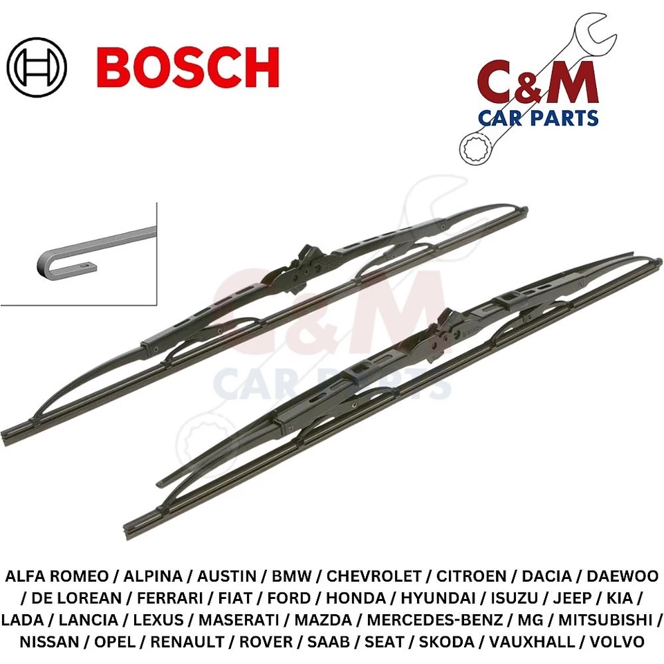 Bosch Superplus Spoiler Front Wiper Blade Set for Citroën SM - 1970-1974 - Image 3 of 3
