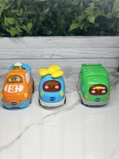 VTech GO GO Smart Wheels Cars. Garbage Truck  Helicopter CarLights Sounds WORKS!