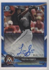 2018 Bowman Draft Chrome Pick Blue Wave Refractor 64/150 Tristan Pompey Auto 1q7