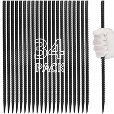 16 inches Rebar Stakes Heavy Duty (34-Pack) Metal Spikes for Concrete Timber,...
